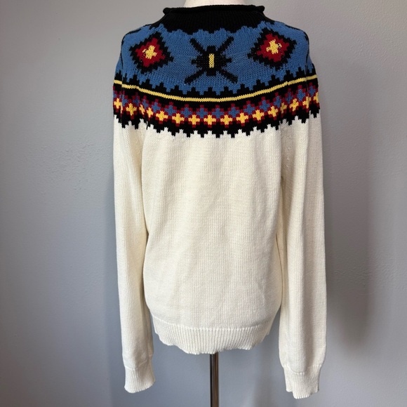 Chaps Black and Blue Floral Sweater - Picture 5 of 5